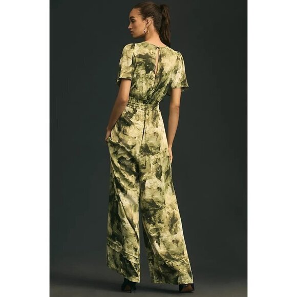 Anthropologie The Somerset Jumpsuit Olive Green Size XS NWT - Picture 4 of 7